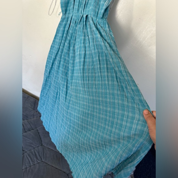 Calvin Klein Womens Blue Plaid Halter Midi Fit Flare Dress 4(no belt) - Picture 5 of 11